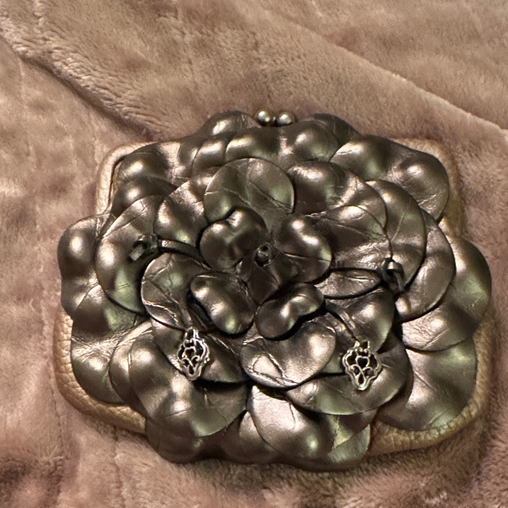 Elegant Gold foil Floral clutch